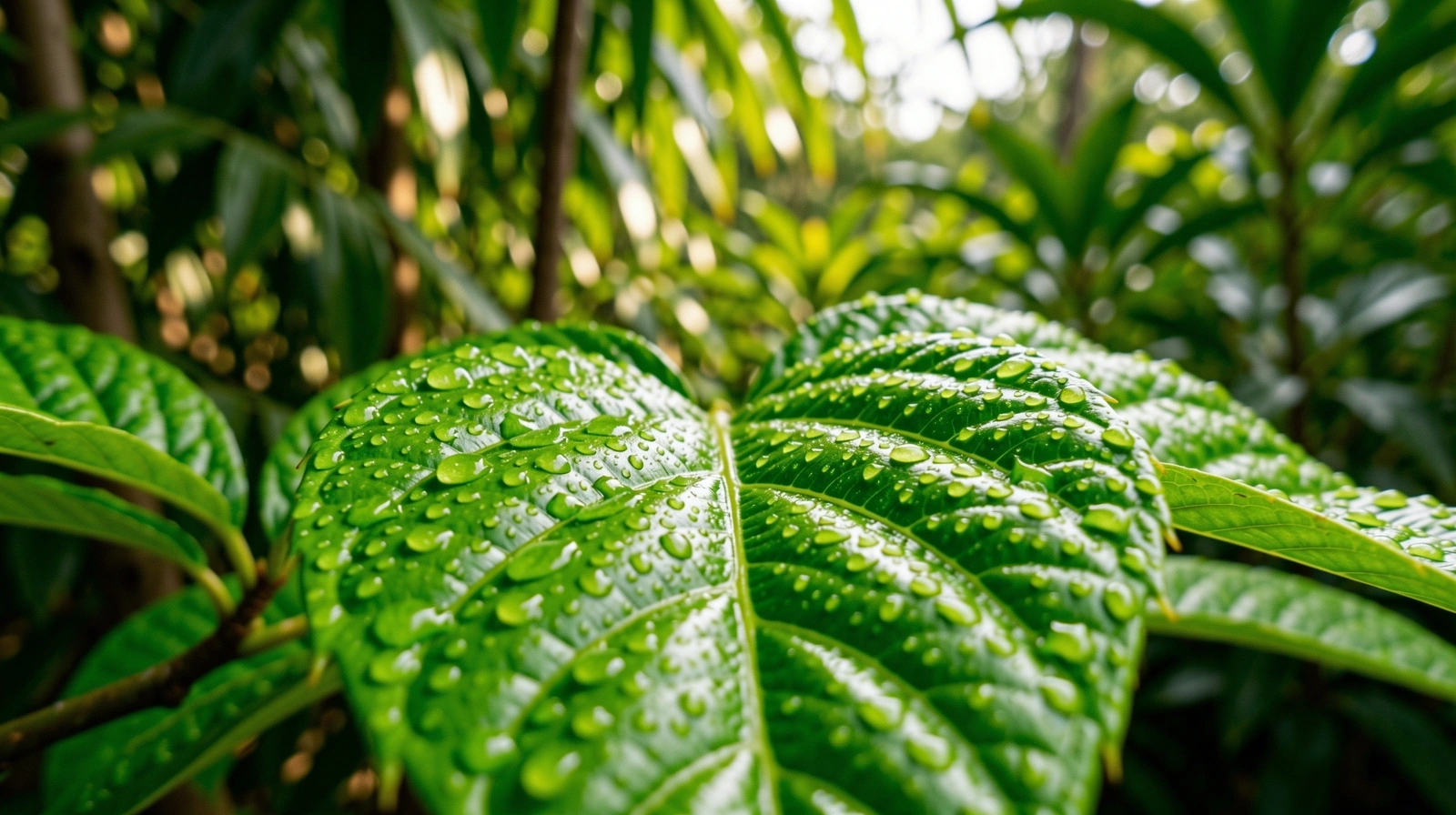 Vibrant tropical greenery
