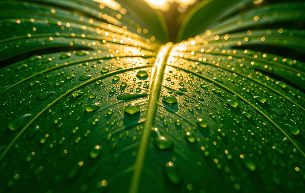 Lush botanical backdrop